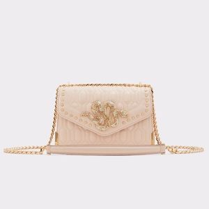 Aldo Cream and Gold Shoulder Snake Bag